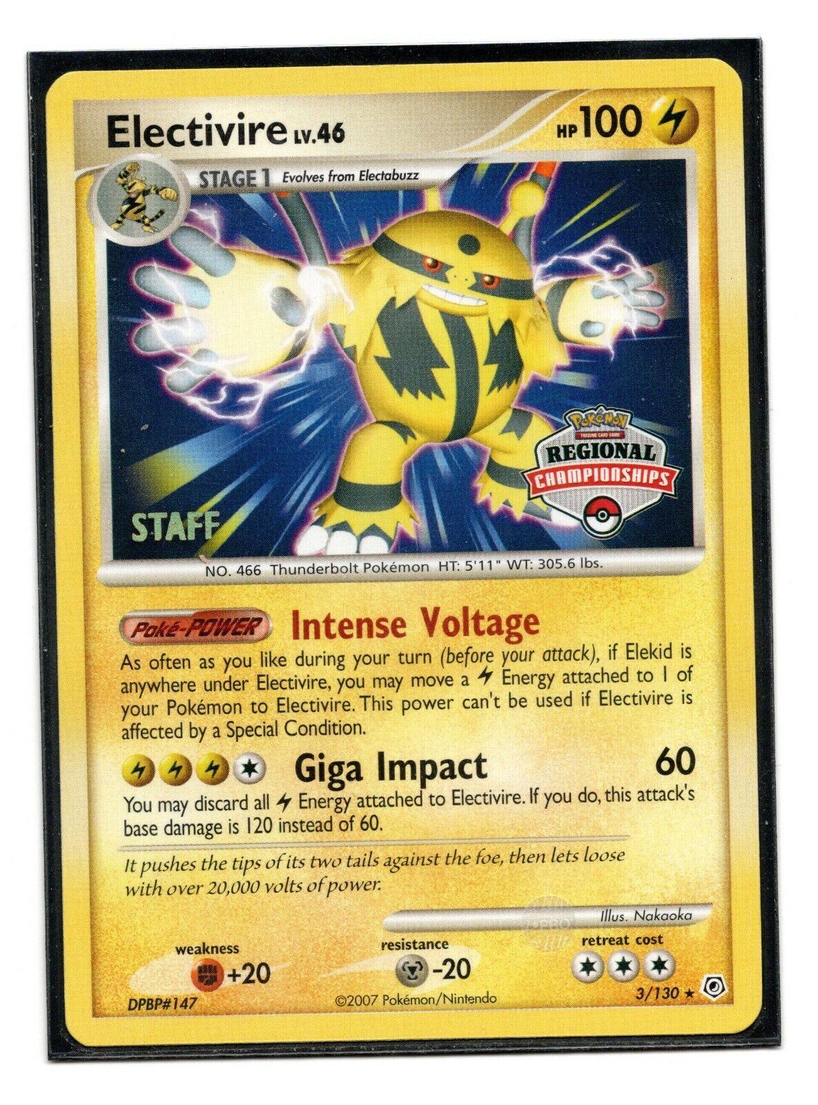 Diamond & Pearl Electivire [Regional-Championships-Staff] Pokémon card